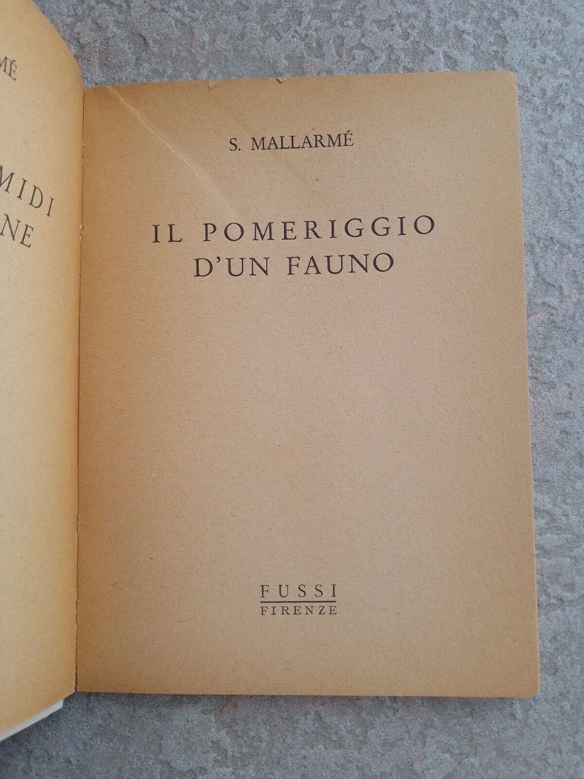 L'APRES-MIDI D'UN FAUNE, S. MALLARME' ed. FUSSI, 1946