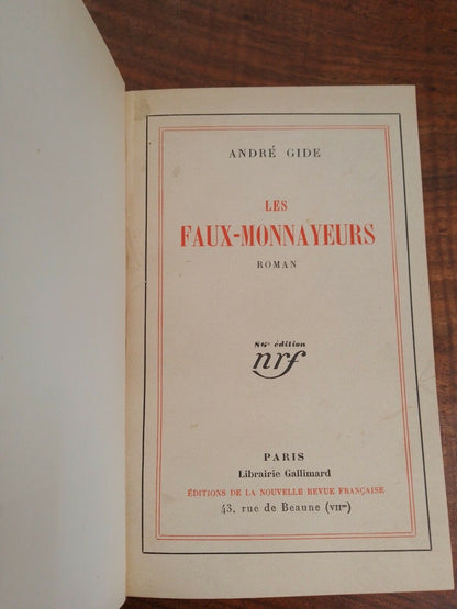 Les faux-monnayeurs, A. Gide, Gallimard, 1925