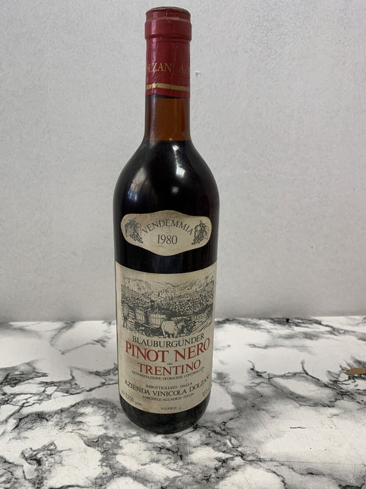 Bottiglia Pinot Nero del Trentino Blauburgunder - 1980 - Azienda Vinicola Dolzan