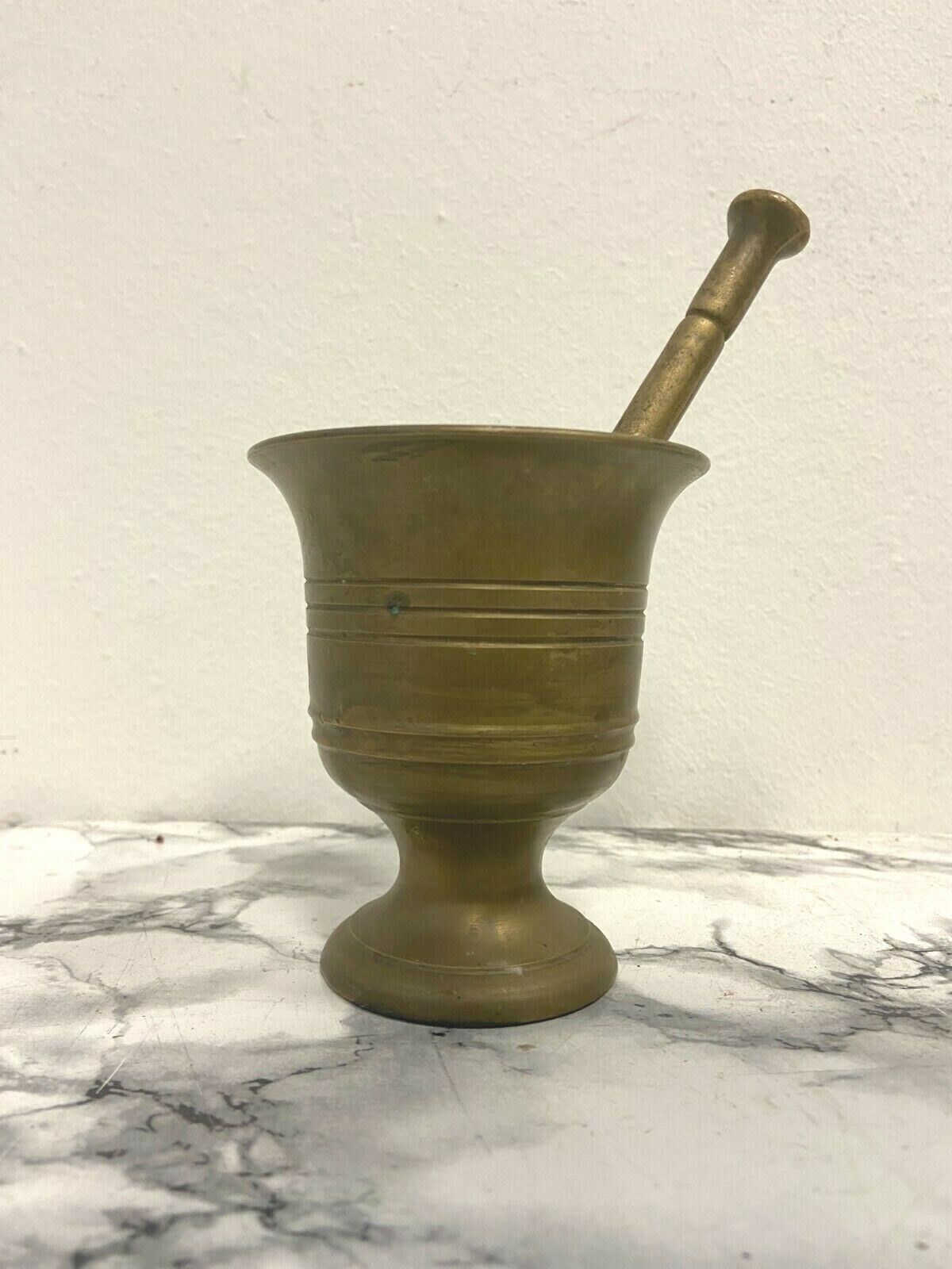 Brass pestle and mortar