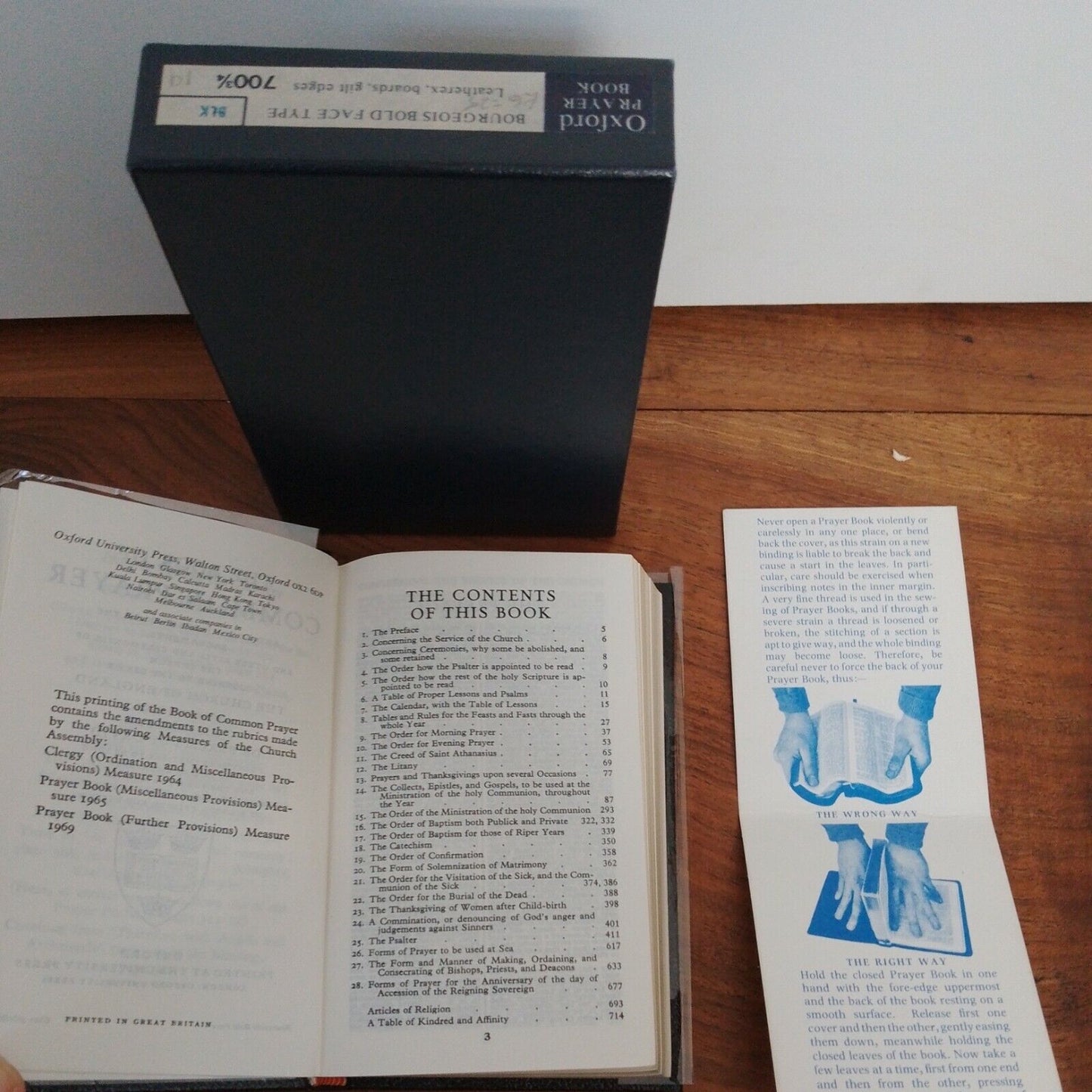 Prière commune, Oxford, coffret 1969