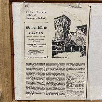 Dipinto Olio Su Tela Firmato Giulietti