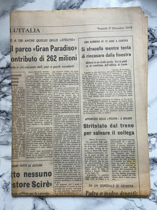 La stampa - Venerdì 1 Dicembre 1972 - Milano