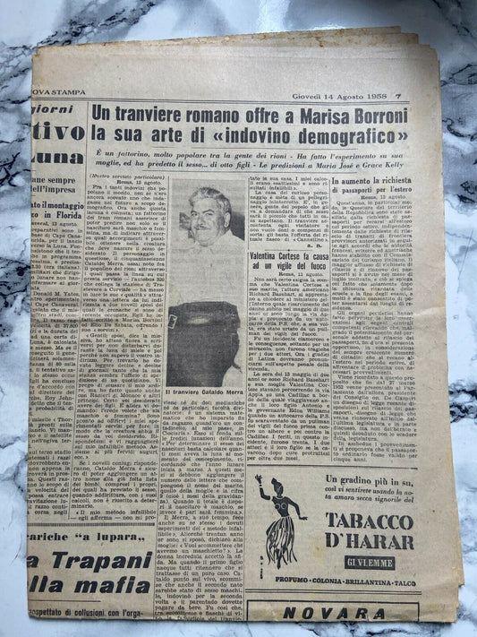 La stampa 14 agosto 1958 - Milano