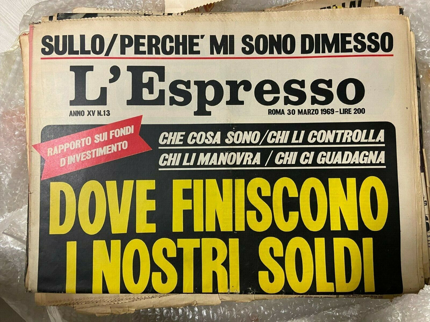 L'Espresso -  giornali antichi - anni '69/'71/'72/'73