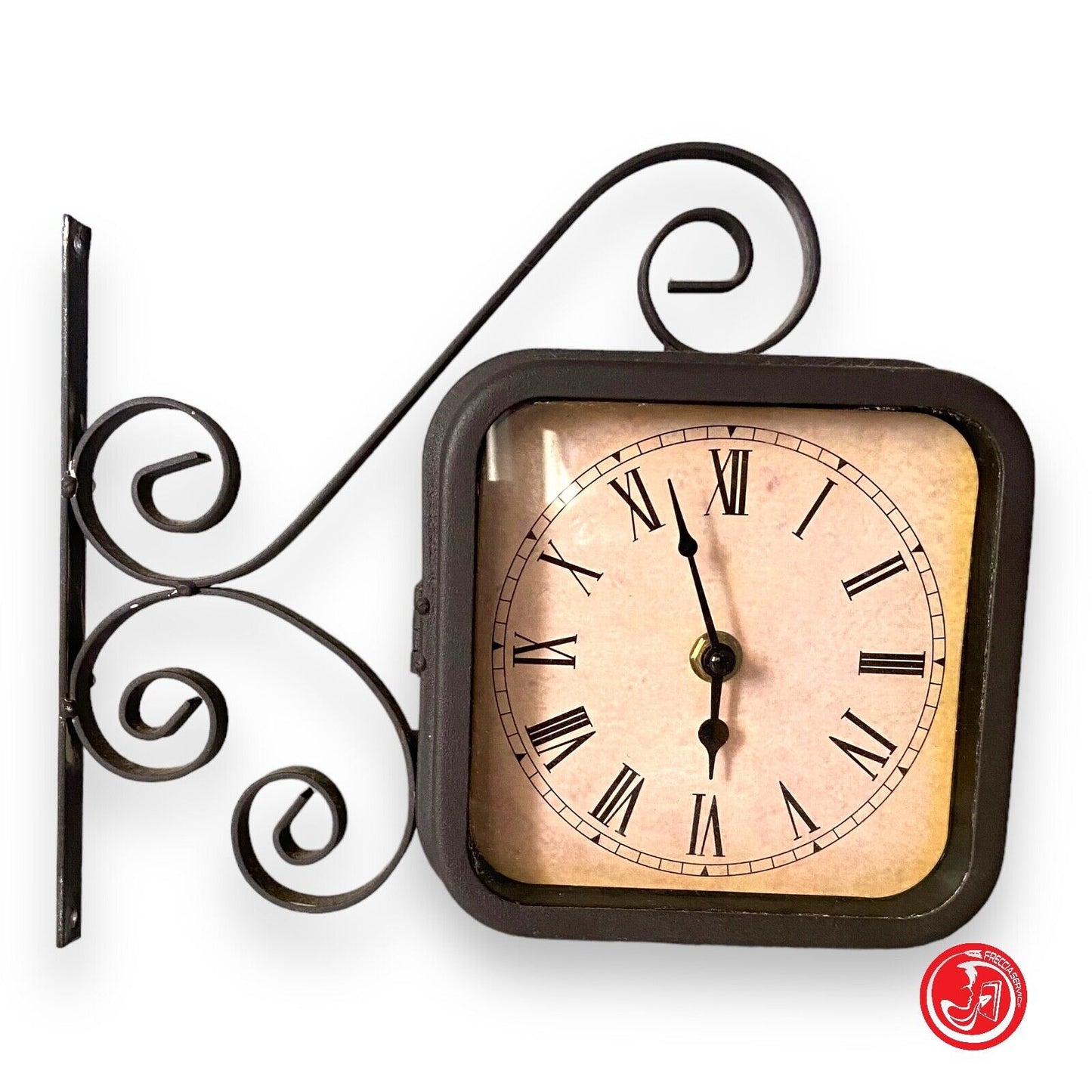 Horloge double avec support mural et double batterie 
