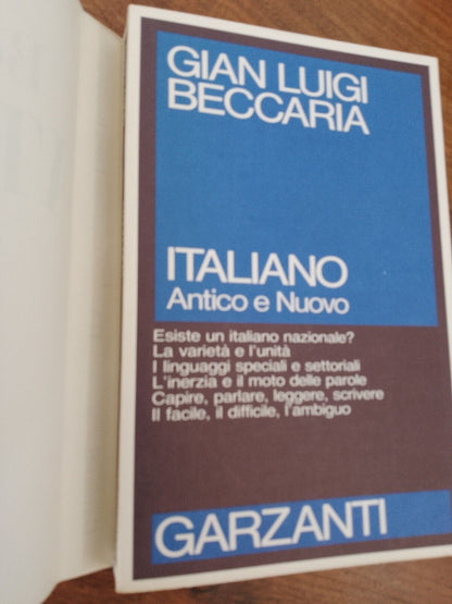 Italian/ Ancient and new, GL Beccaria, Garzanti, 1988