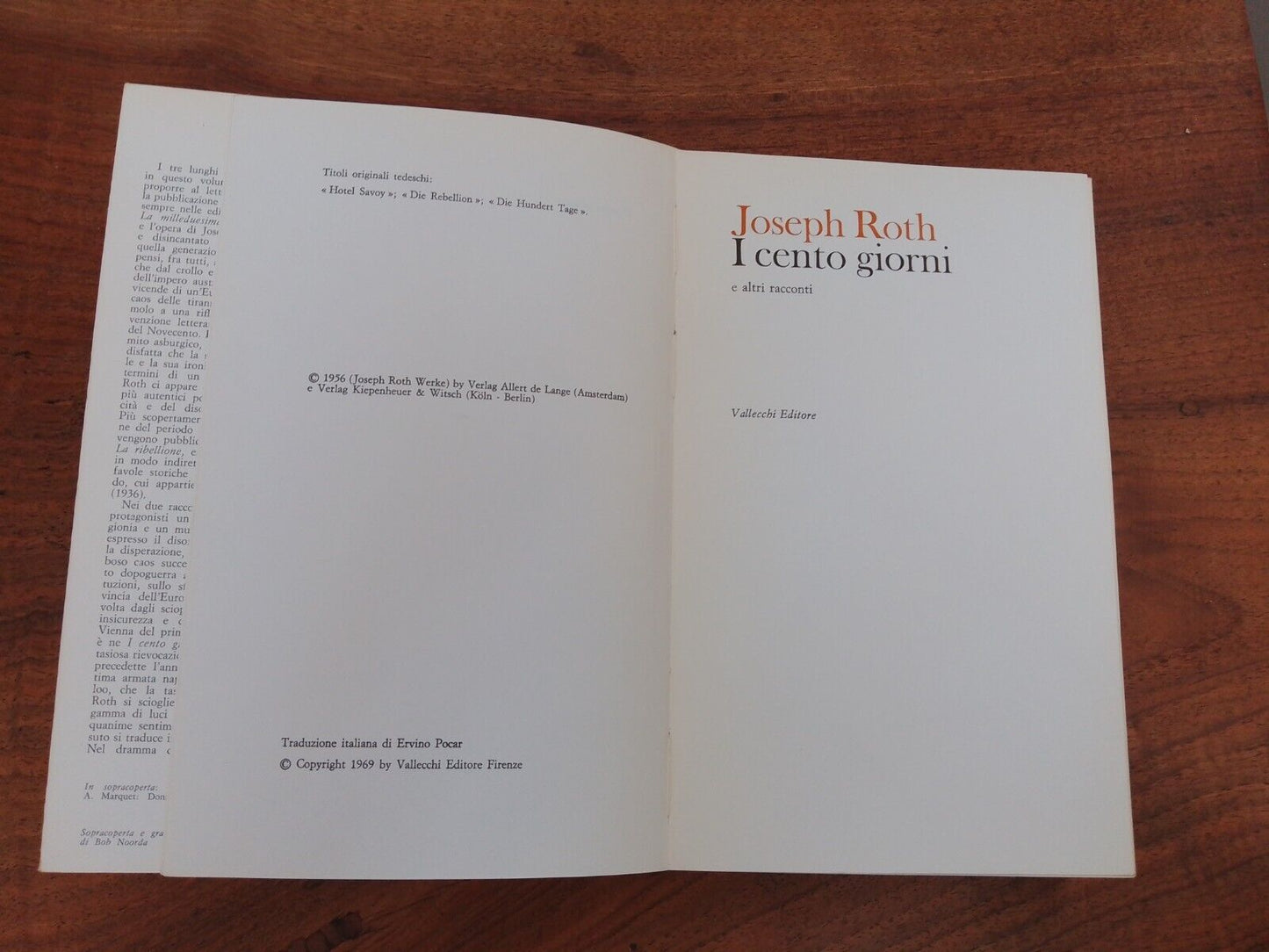 I Cento Giorni, J. Roth, Vallecchi Ed., 1969