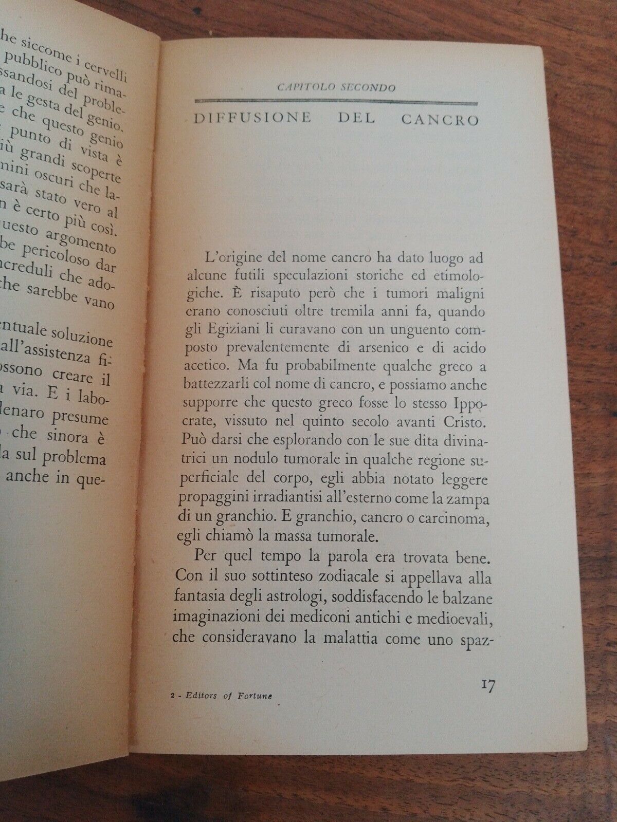 Il Cancro, di Editors of Fortune, Bompiani, 1944