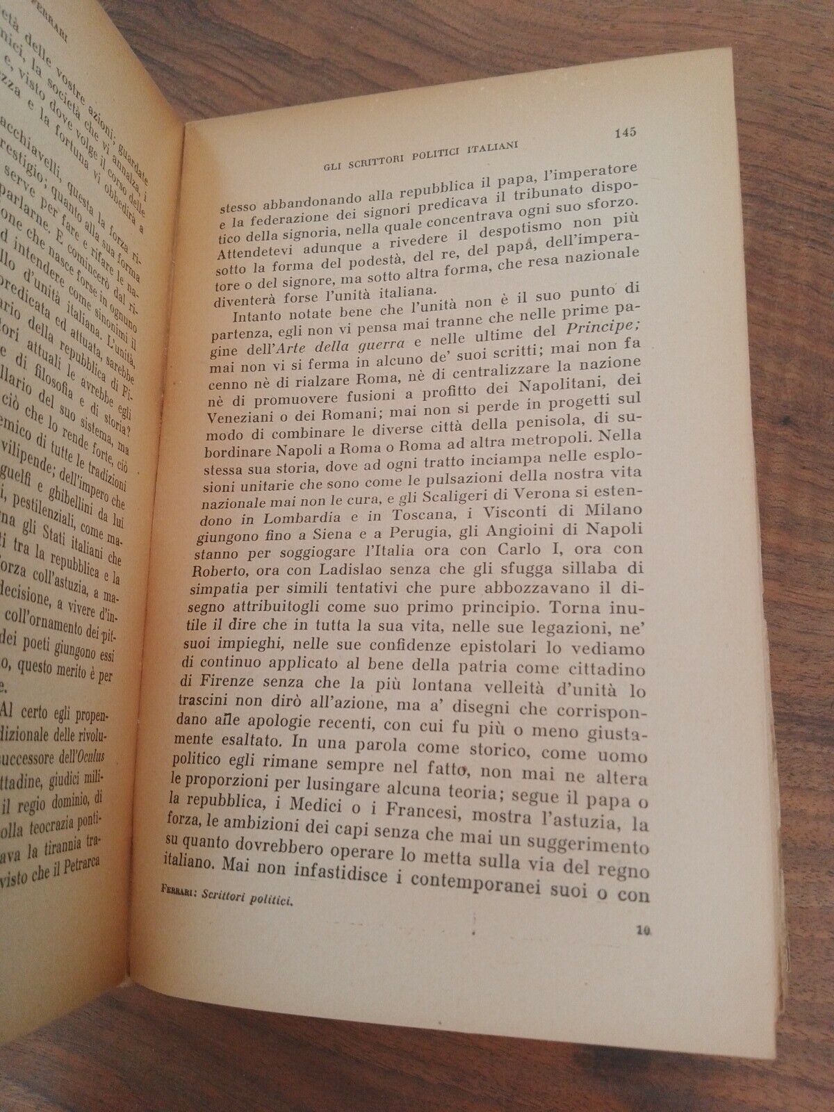 Gli Scrittori Politici Italiani, Giuseppe Ferrari, Ed.Monanni, 1929