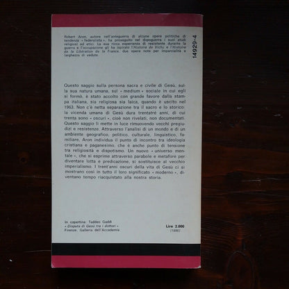 GLI ANNI OSCURI DI GESÙ, R. Aron,  Oscar Mondadori, 1978