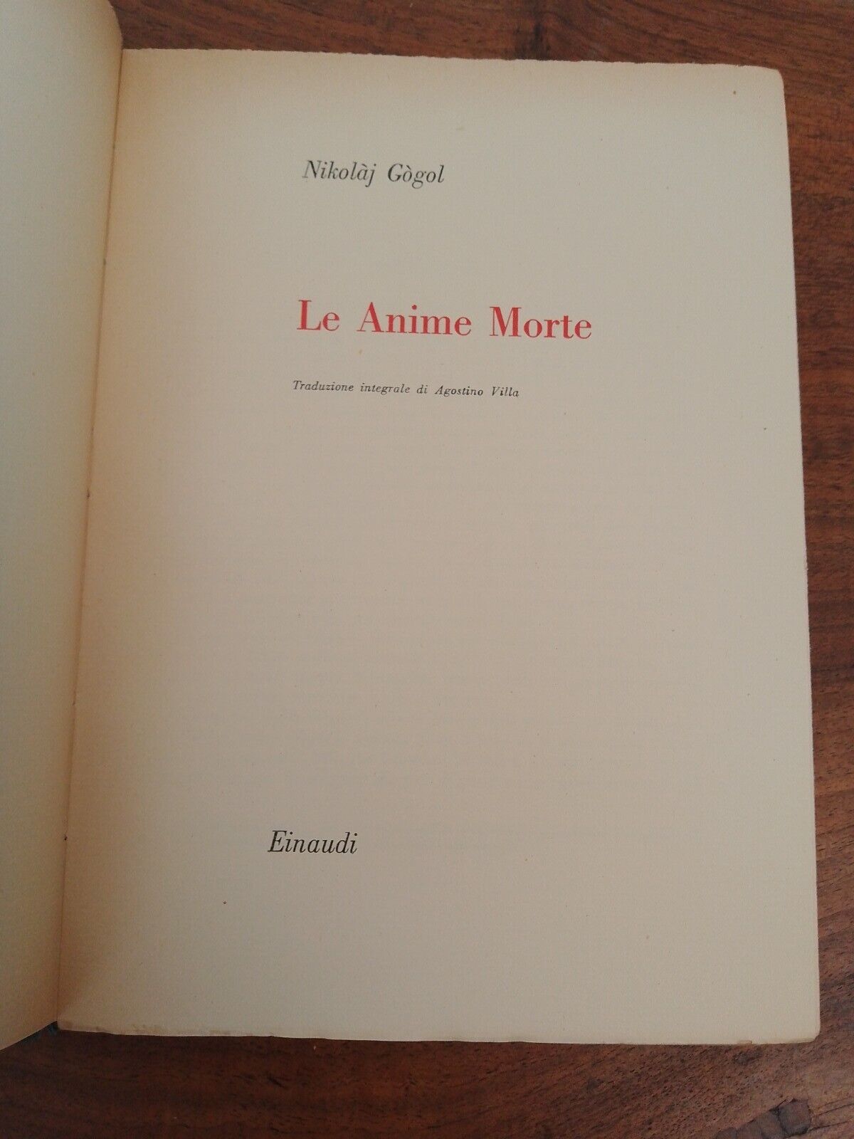 LE ANIME MORTE, N. GOGOL, EINAUDI, Narratori stranieri tradotti, 1953