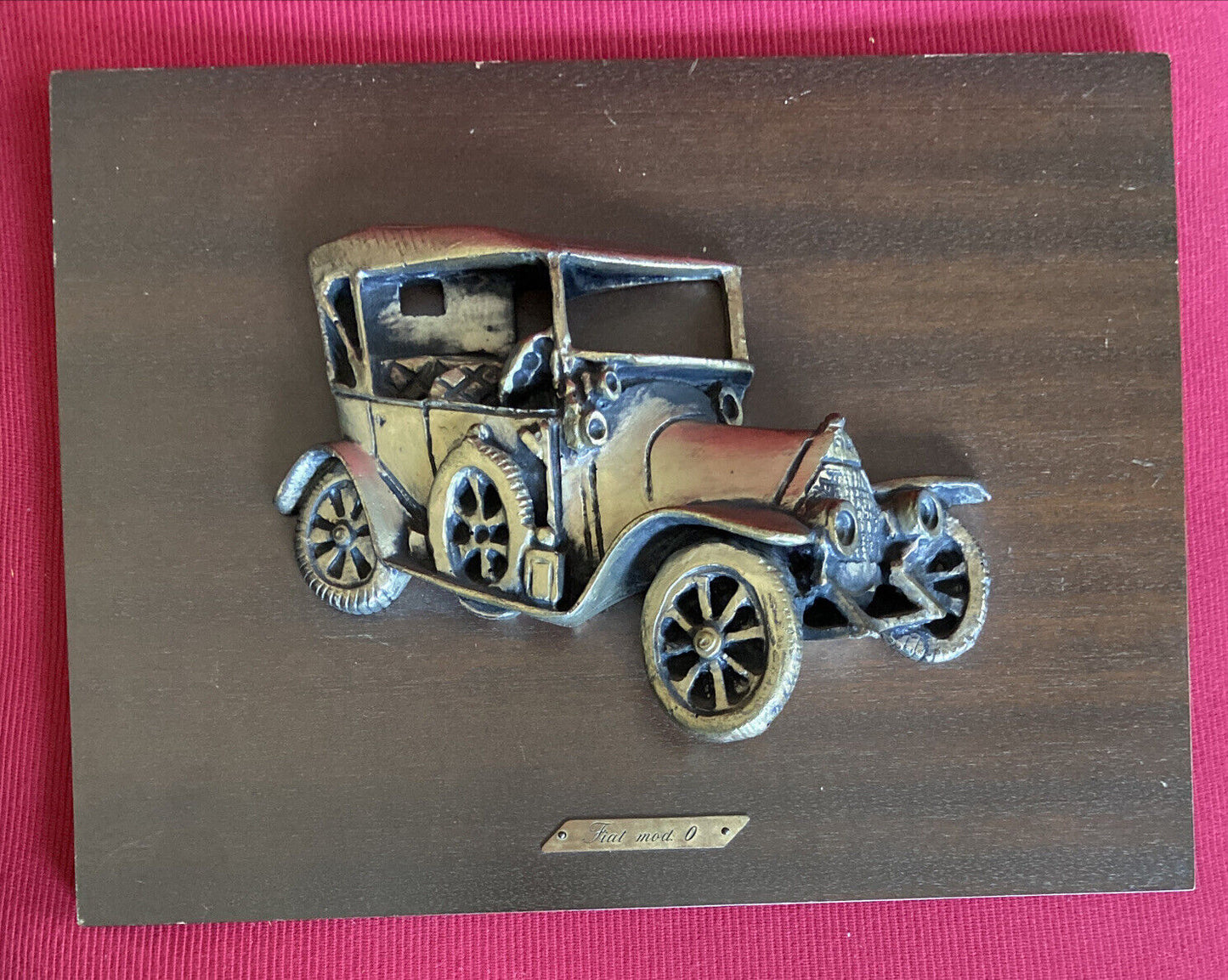 Fiat Mod. 0 Placcato Argento Su Legno