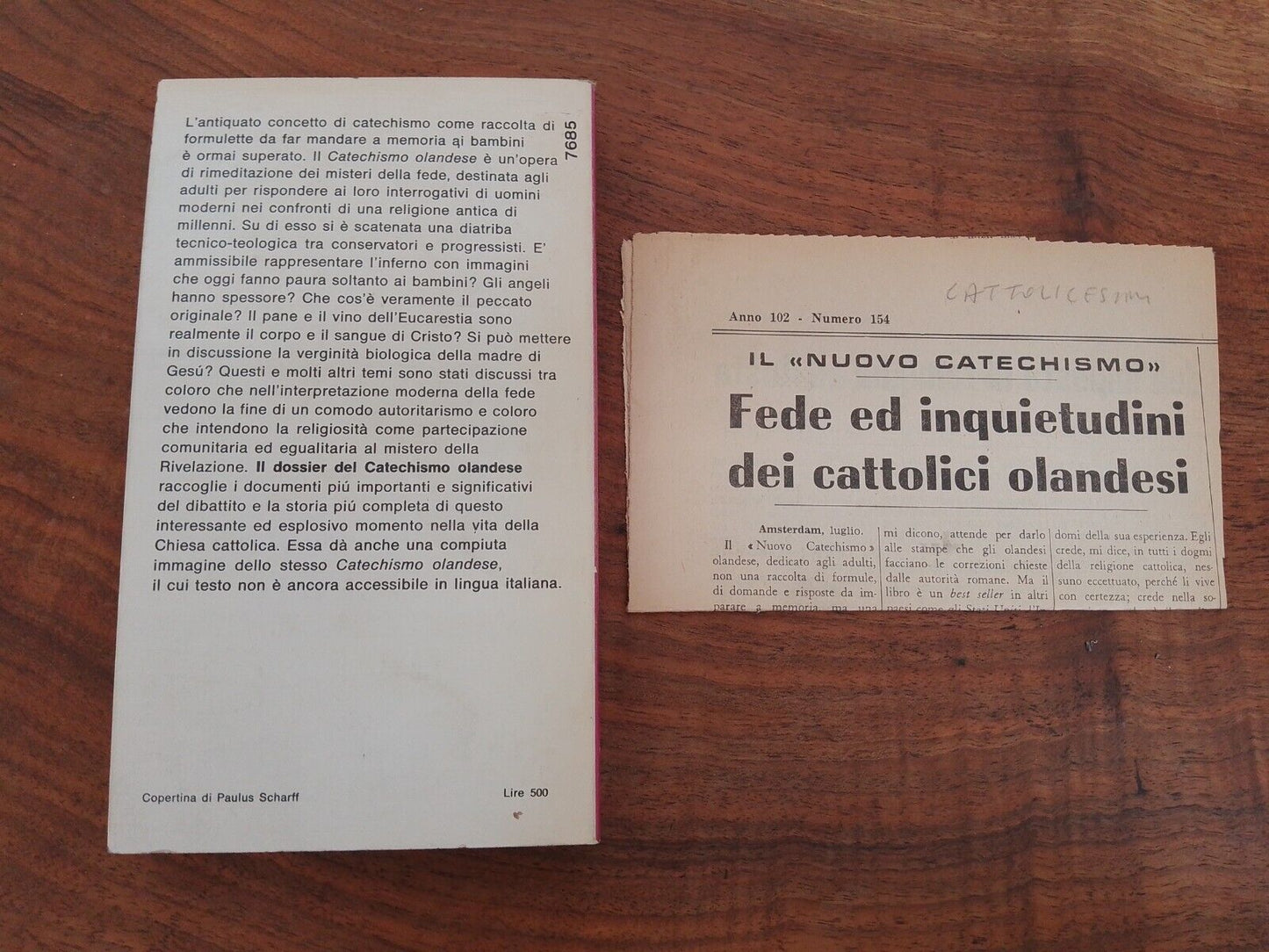 Le Dossier du Catéchisme Néerlandais - Oscar Mondadori - 1968 + article