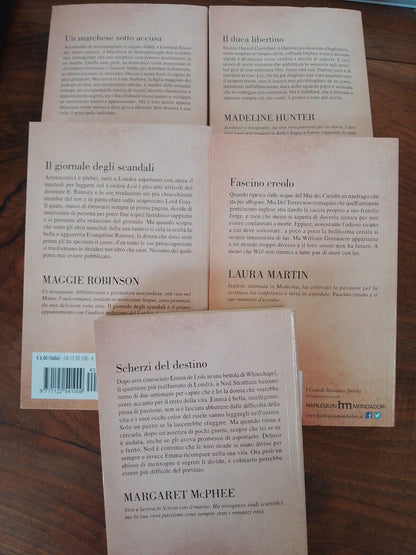 The Great Historical Novels - Harlequin Mondadori - stock of 5 novels - 2014-15