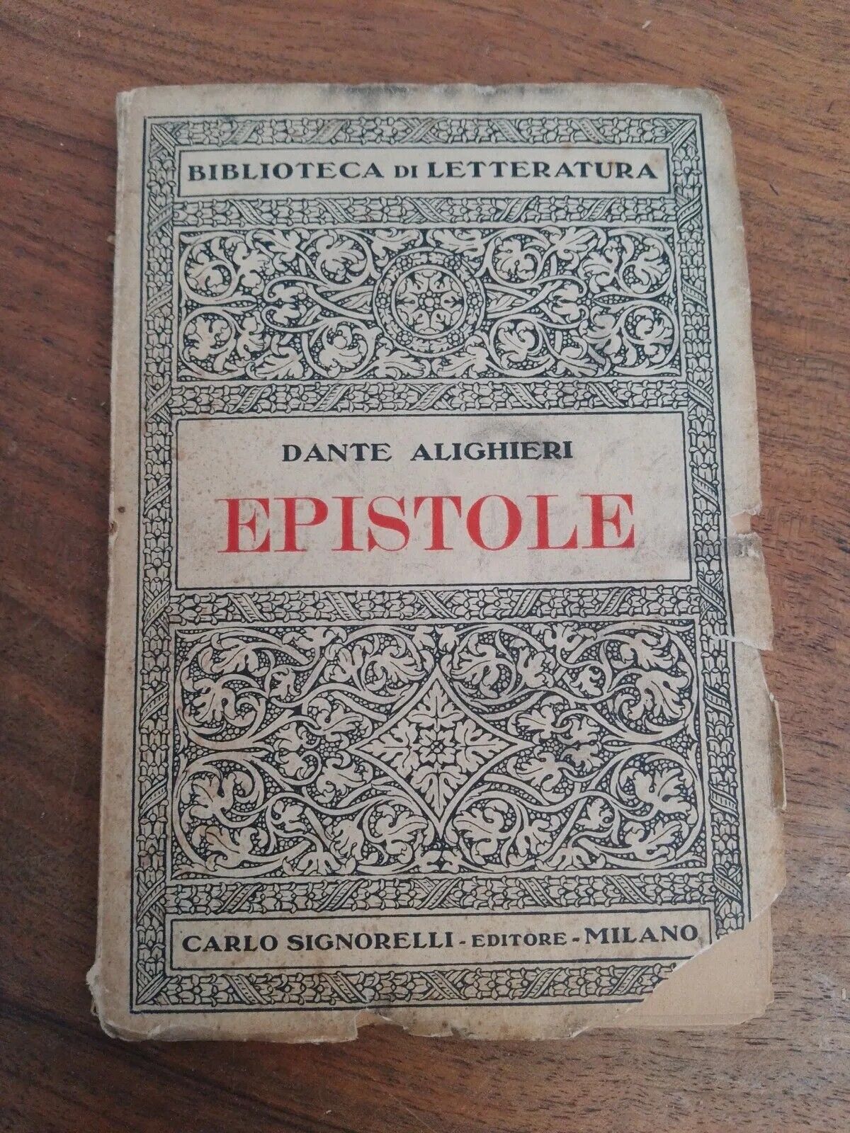 Epistles - D. Alighieri - Signorelli Ed. 1926