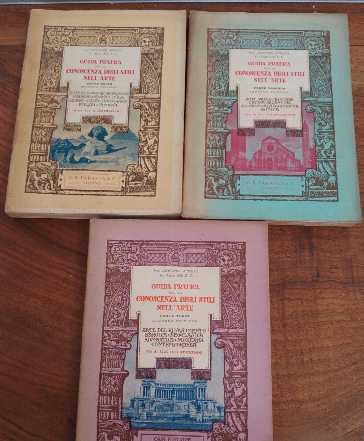 Guida pratica per la conoscenza degli stili nell'arte - 3vol. - G. Aprato - 1933