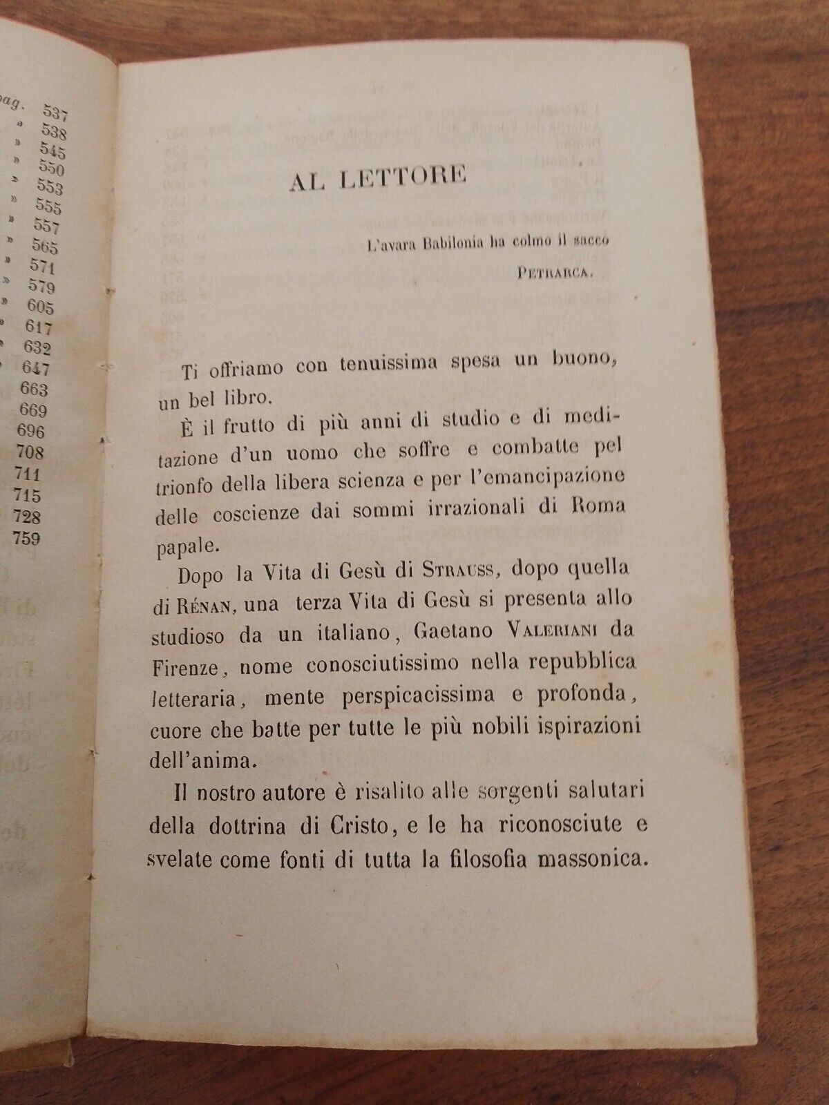 La vita di Gesù Cristo per G. Valerani, 1869 RARO