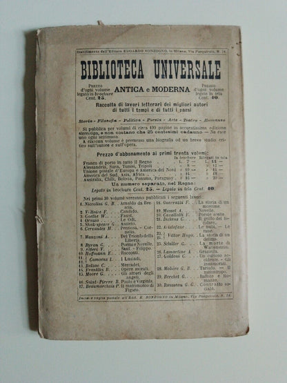 Arnaldo da Brescia - Tragedia di G.B. Niccolini - Ed. Sonzogno 1884