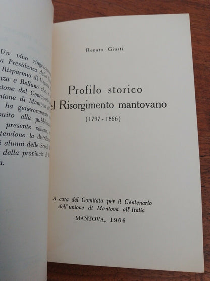 Profil historique du Risorgimento de Mantoue, R. Giusti, Mantoue 1966