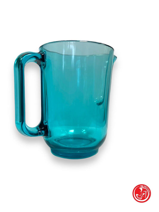 Turquoise glass carafe