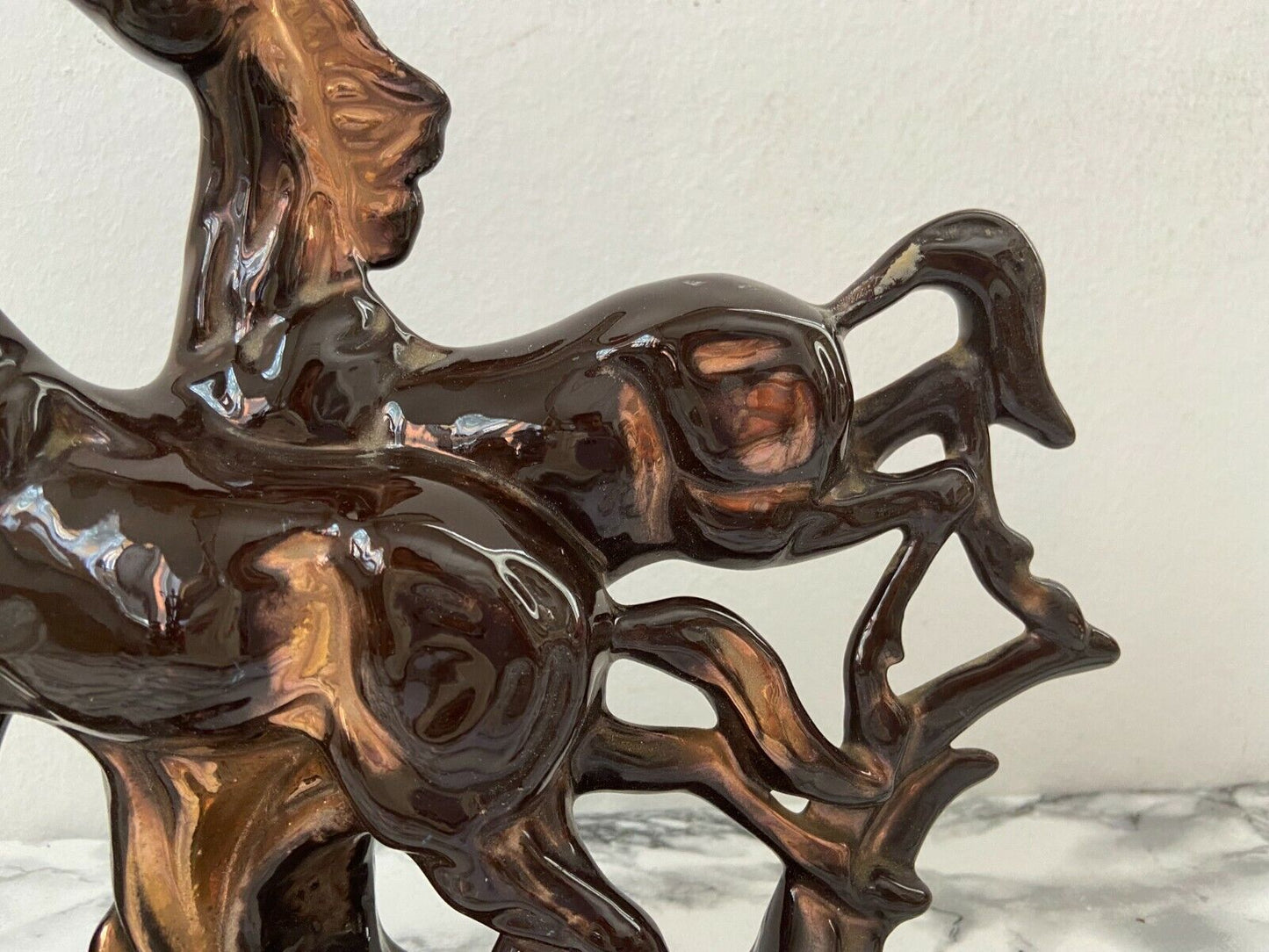 Arte e antiquariato - oggettistica - Statua cavalli rampanti Porcellana