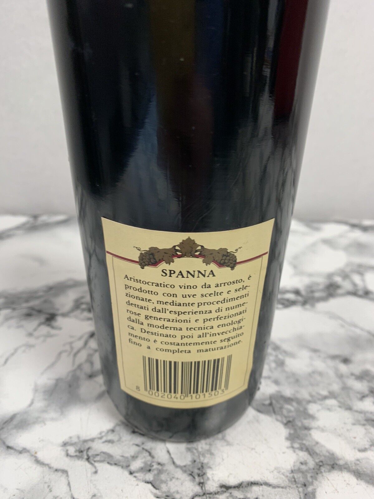 Bottiglia Vino Spanna - Vino da tavola del Piemonte - Umberto Fiore