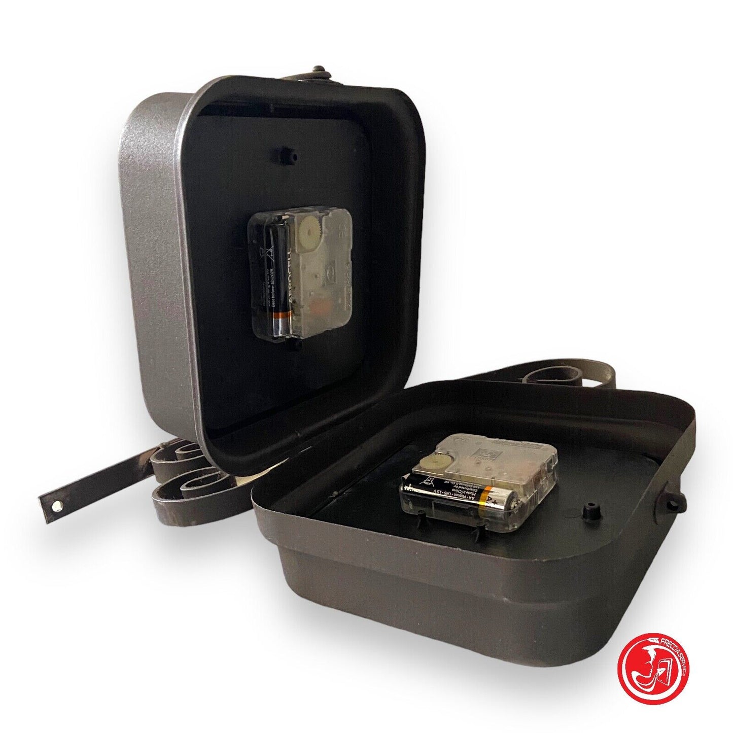 Horloge double avec support mural et double batterie 