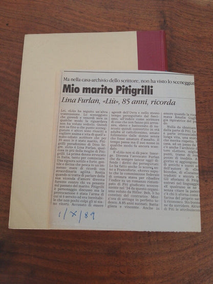 Saturno, Pitigrilli, Sonzogno, 1948 + article