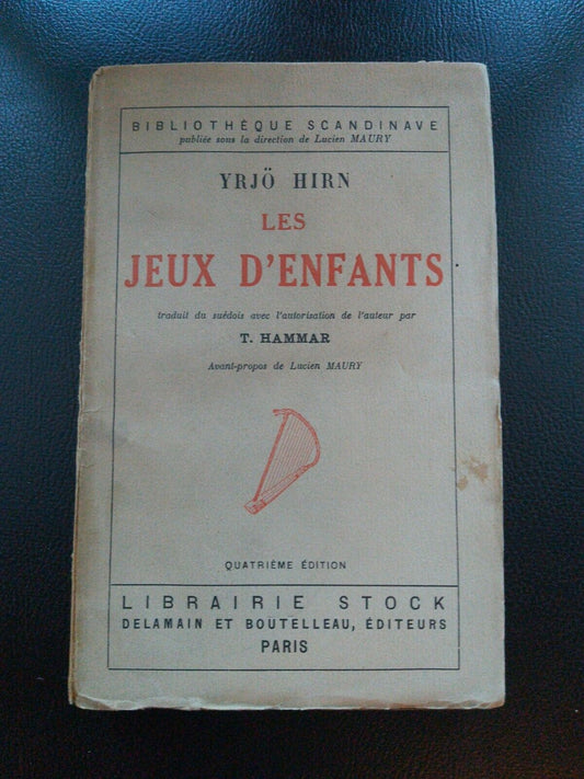 Les jeux d'enfants, Y. Hirn, Librairie Stock