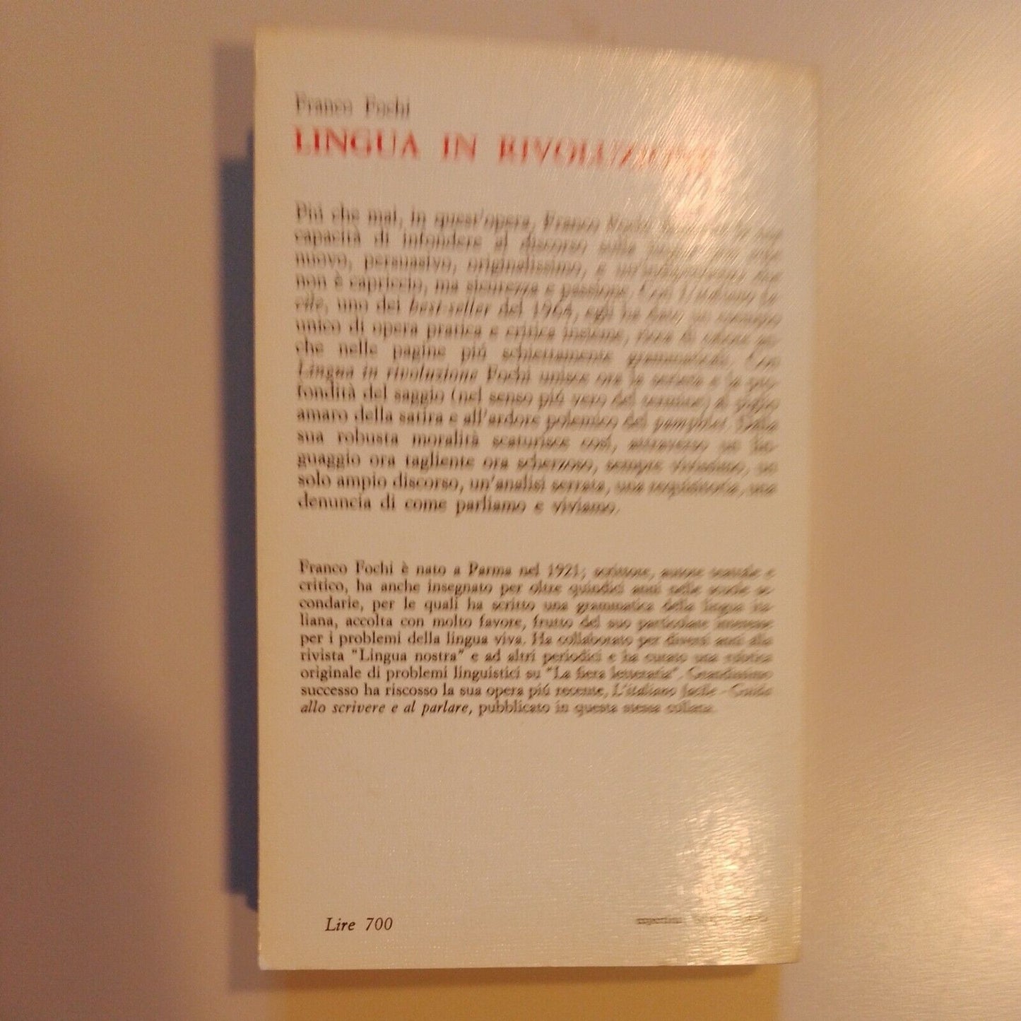 Language in revolution by Franco Fochi, Feltrinelli - 1966 - 1st edition.