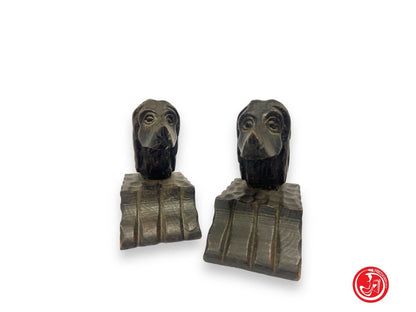 Fermalibri in legno - busto - Spagna anni '60