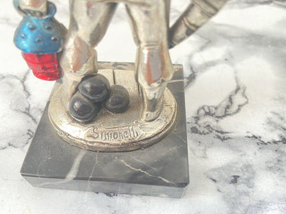 Statue signed Simonelli in silver. 925