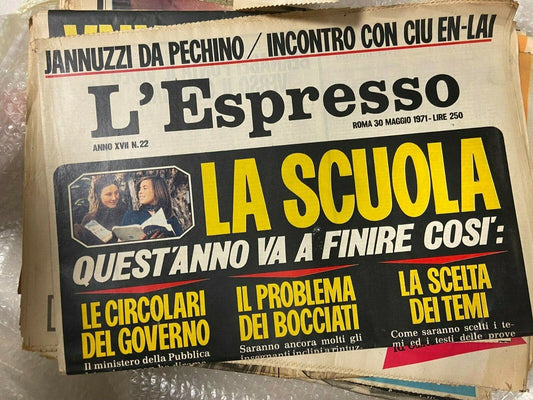 L'Espresso -  giornali antichi - anni '69/'71/'72/'73