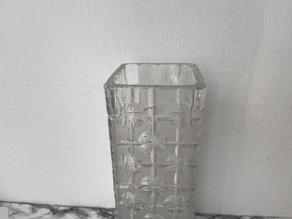 Semi-frosted crystal vase