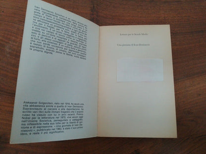 UN JOUR D'IVAN DENISSOVIC, ALEKSANDR SOLGENITSIN, GARZANTI 1ère ÉDITION 1971