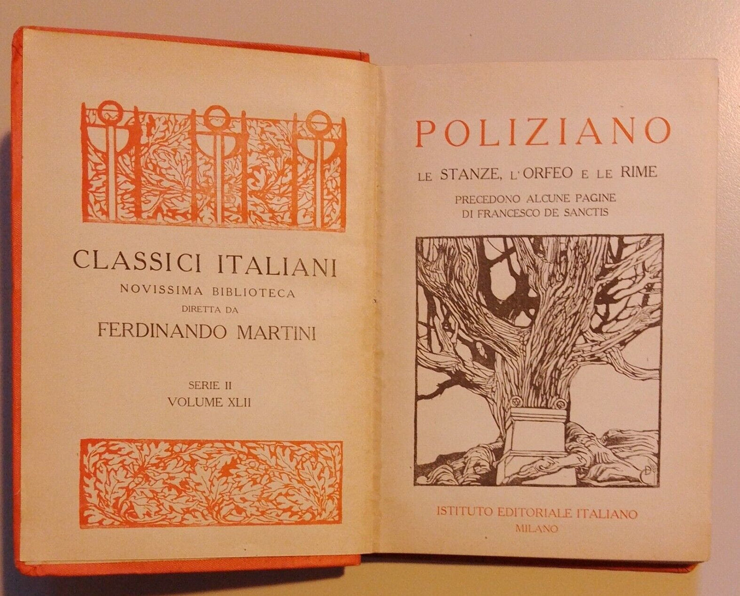 Les Stanze, Orphée et les comptines, Angelo Poliziano, Institut éditorial italien