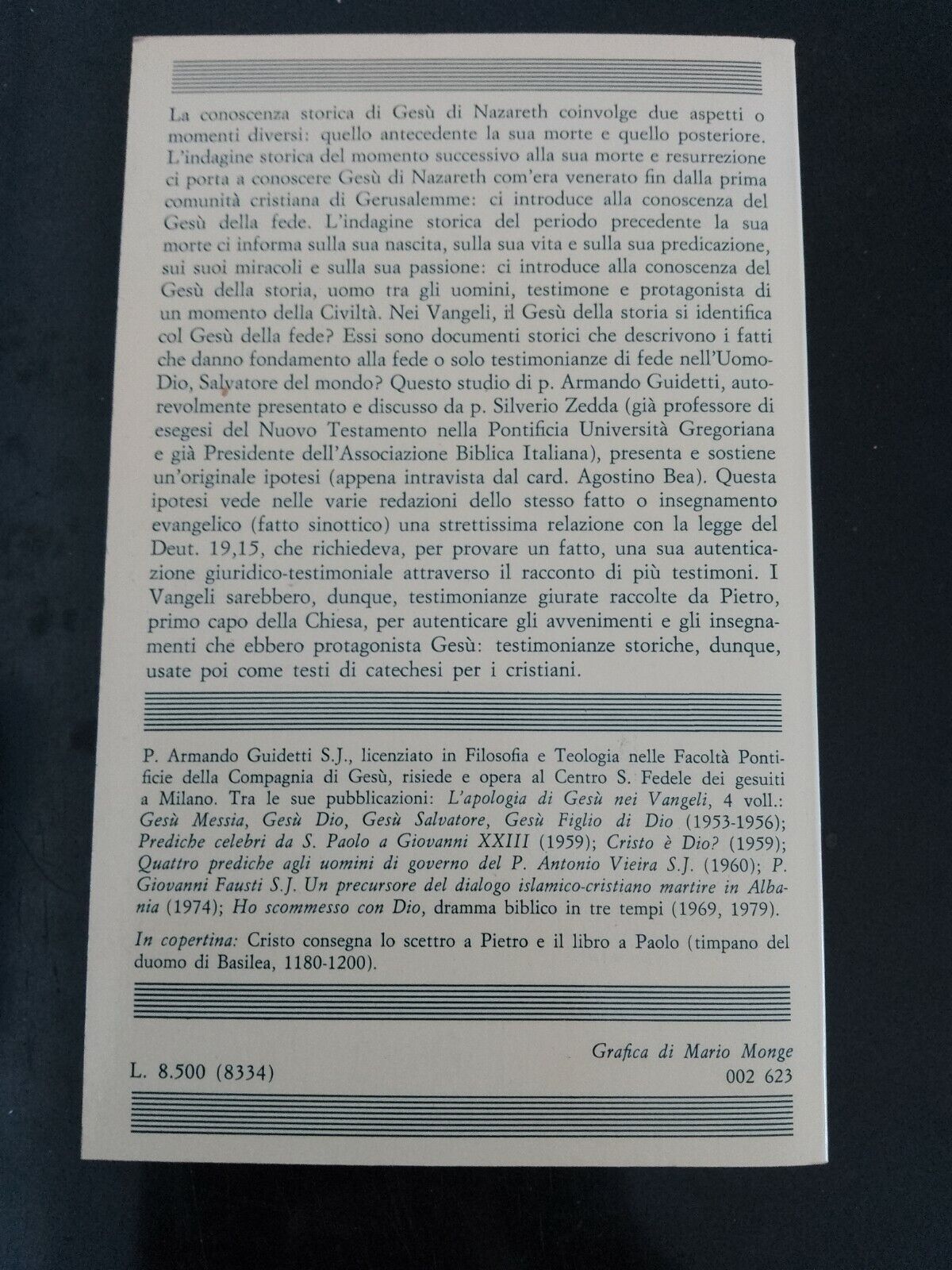 Conoscenza storica di Gesù di Nazareth, Armando Guidetti, Rusconi, 1981