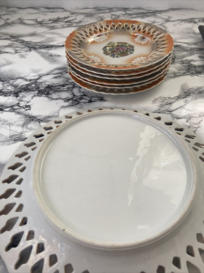 Glamor Serving Plate Service - Orange Pearl Effect