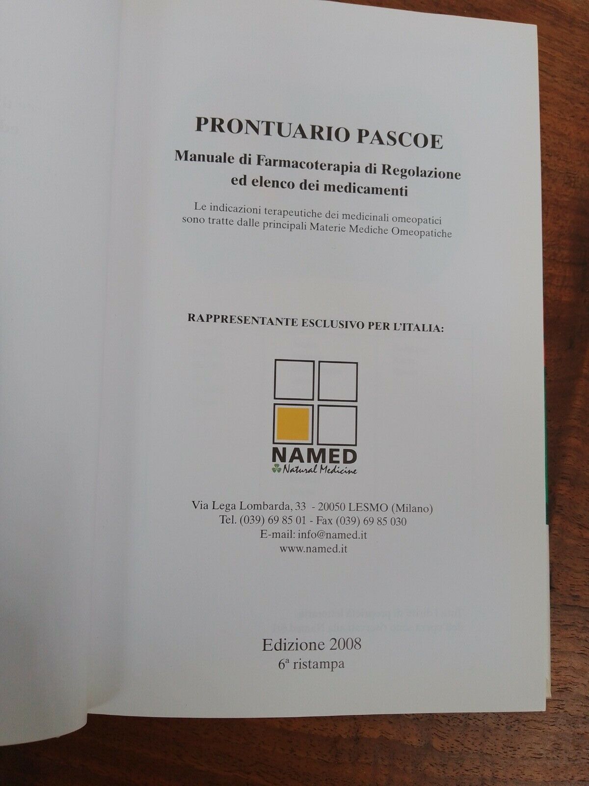 Prontuario Pascoe, manuale di farmacoterapia,Named Ed., 2008