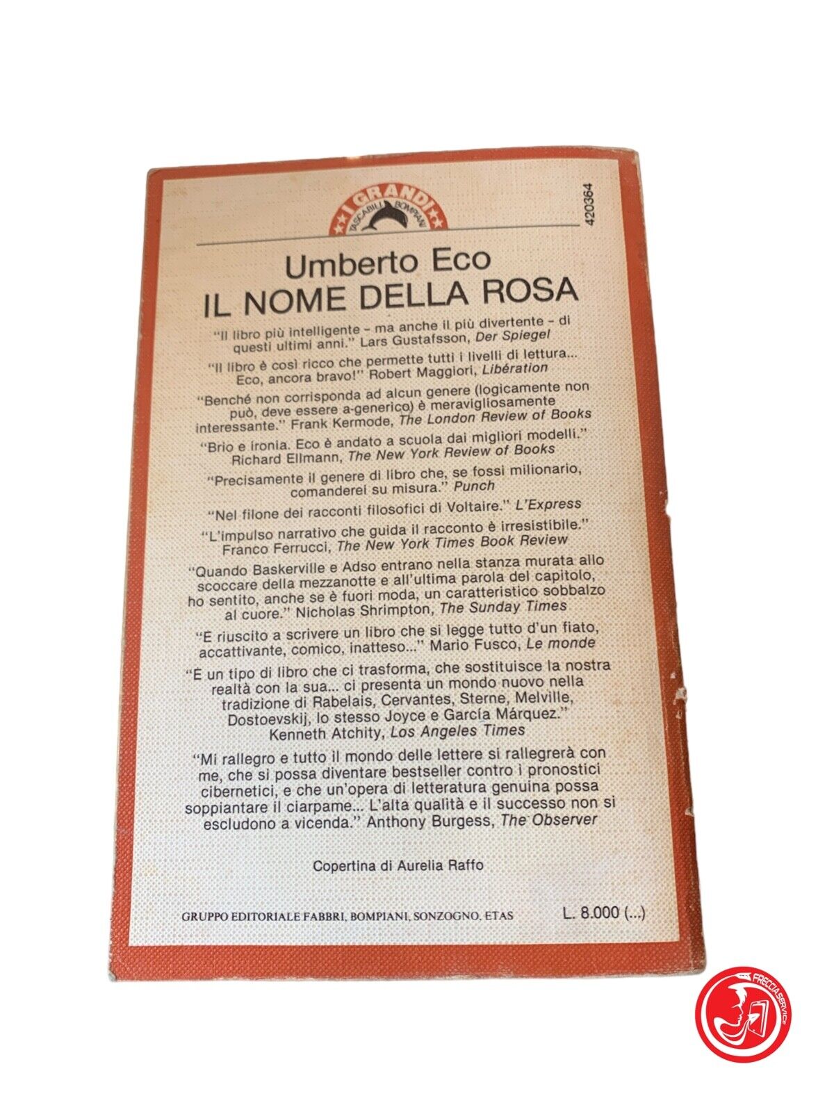Il nome della rosa - Umberto Eco - Bompiani 1984