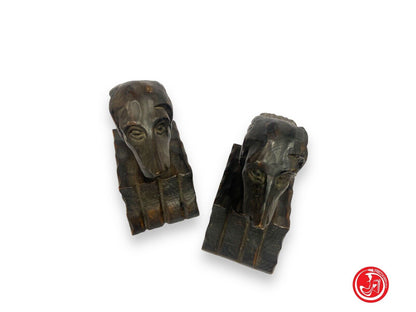 Fermalibri in legno - busto - Spagna anni '60