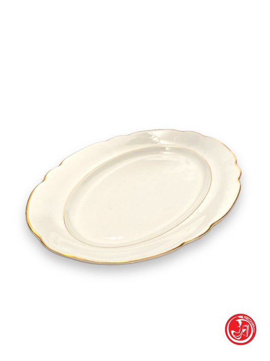 Laveno white ceramic serving tray 