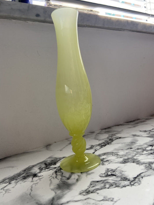 Very light green glass vase