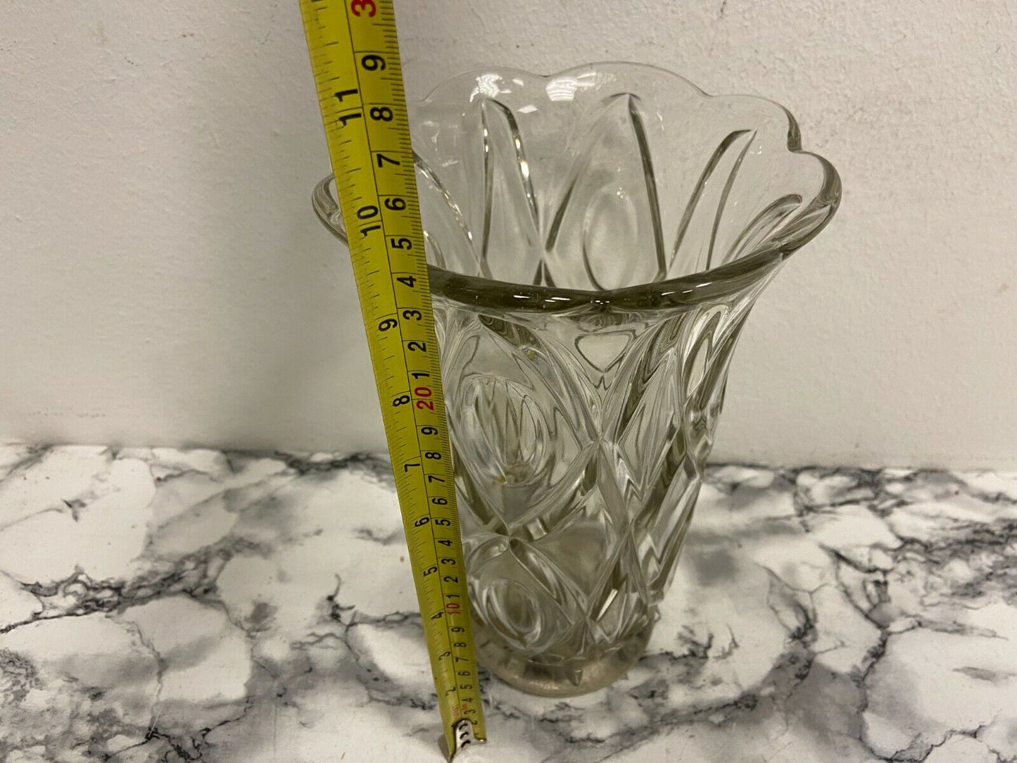 Worked glass vase