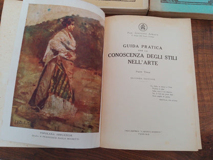 Practical guide for the knowledge of styles in art - 3vol. - G. Aprato - 1933