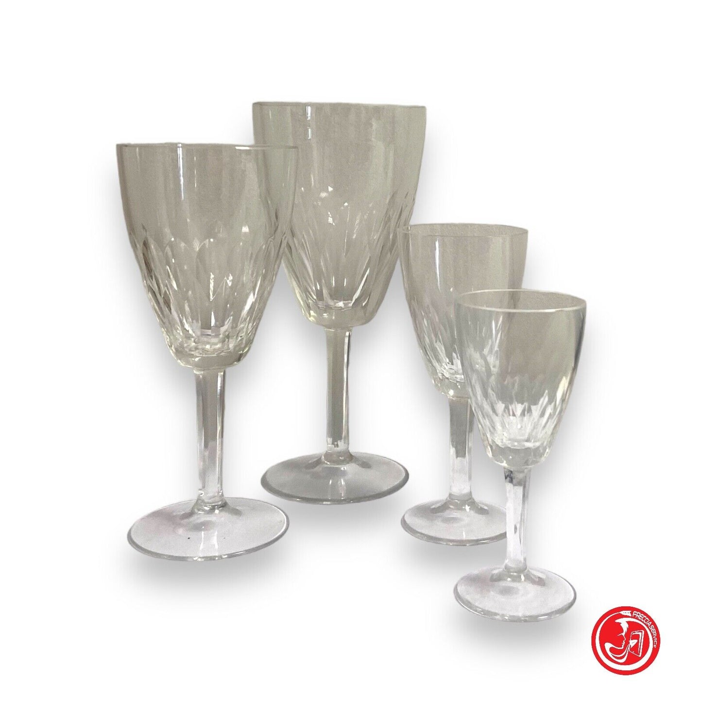 Service complet en cristal pour 6 personnes (24 verres)