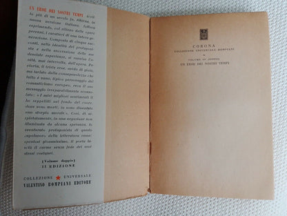 UN HÉROS DE NOTRE TEMPS, Lermontov, BOMPIANI 1945