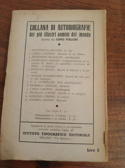 Autobiography, B. Franklin, ITE Milan, 1935