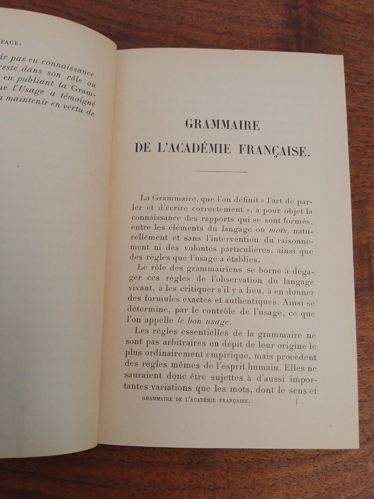 Grammaire de l'Academie Francaise - Firmin Didot ed. 1932